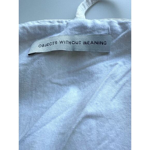 Objects Without Meaning White Denim Dress Size Medium - Picture 7 of 7